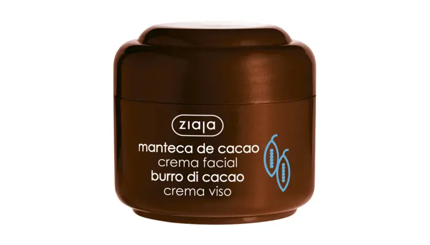 Crema facial Ziaja manteca de cacao, ideal para nutrir la piel. Sus propiedades la hacen perfecta para el cuidado diario.