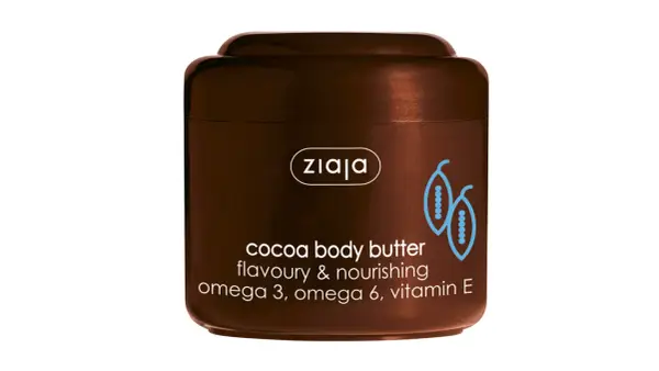 Crema Ziaja con manteca de cacao para nutrir y dar sabor. Ideal para la piel, con omega 3, 6 y vitamina E.
