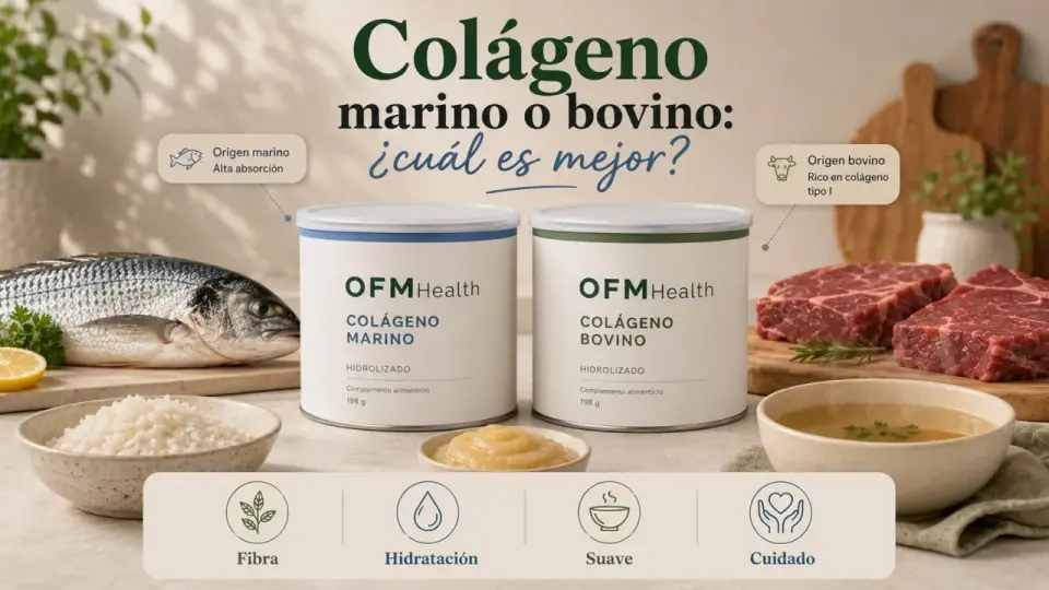 Colágeno marino, bovino o porcino - lo que cambia de verdad